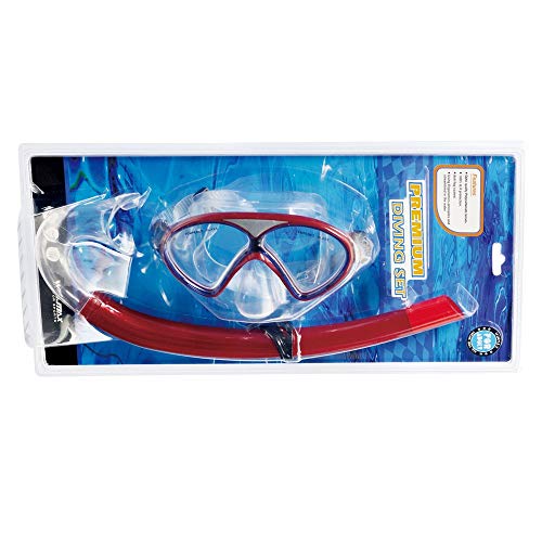 Kit Mergulho Máscara e Snorkel Winmax Silicone - Vermelho - WMB07521A - Ahead Sports