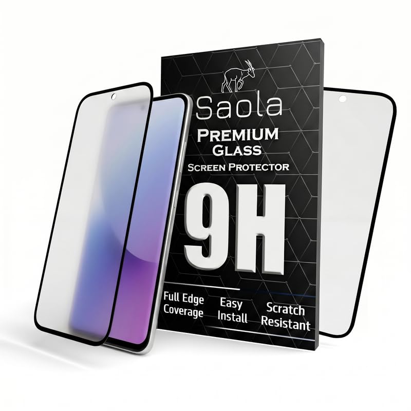 Image of Saola Anti-Glare Matte Screen Protector for Itel S24 | Smooth Touch Finish, 9H Strength Glass, Full Coverage, Bubble-Free Installation Kit | Quick & Easy Application | Pack of 1