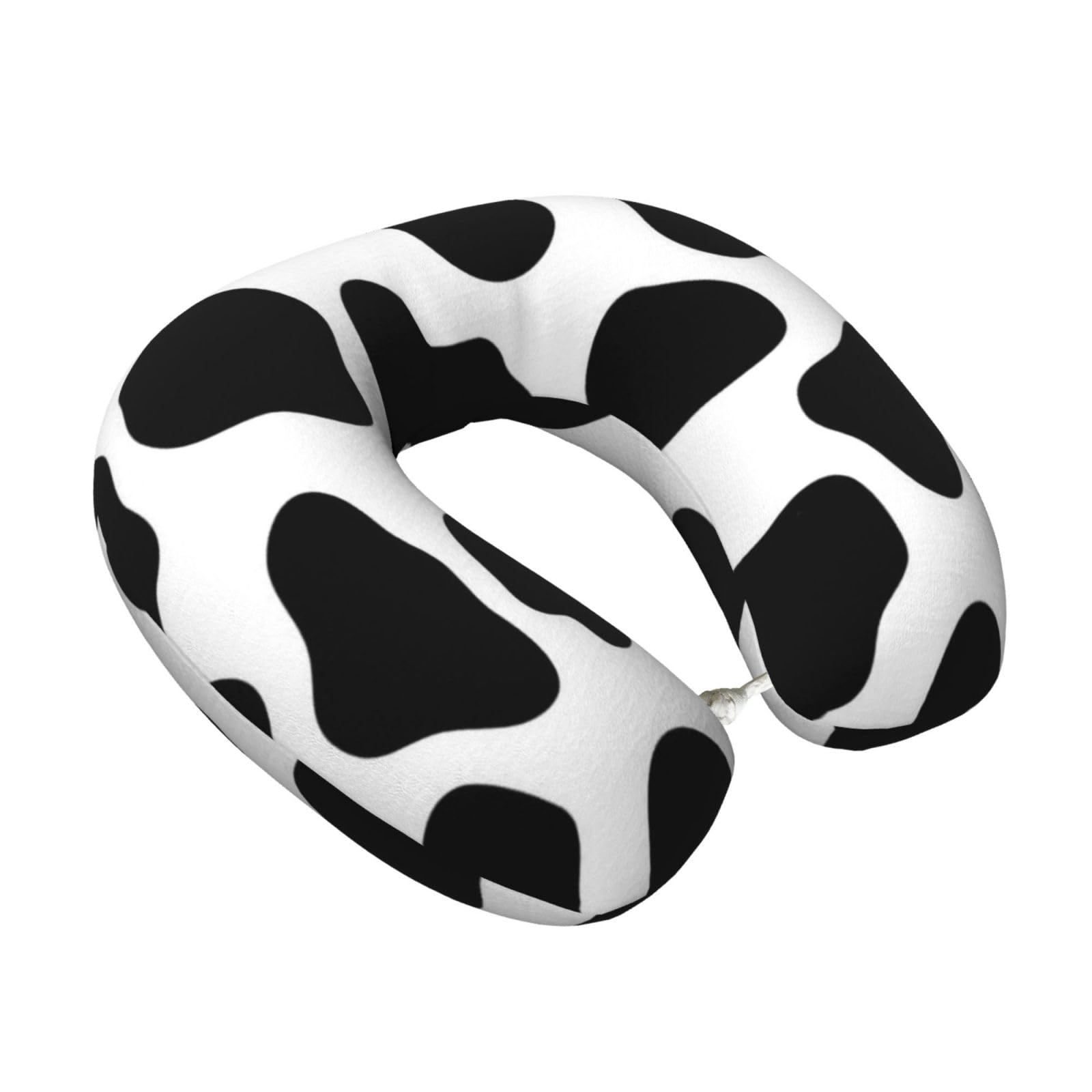 LKYMOH Cow Print, Travel Neck Pillow U-Shaped Memory Neck Support Soft Comfortable With Washable Cover For Airplane Car Traveling and Office