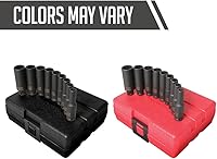 Vista 2 de Sunex 1812 - Juego de llaves de vaso métrico profundo (9 piezas, 1/4 pulgada)