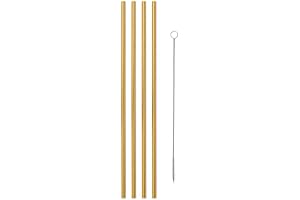 W&P Gold Reusable Straws for Mindful Sipping