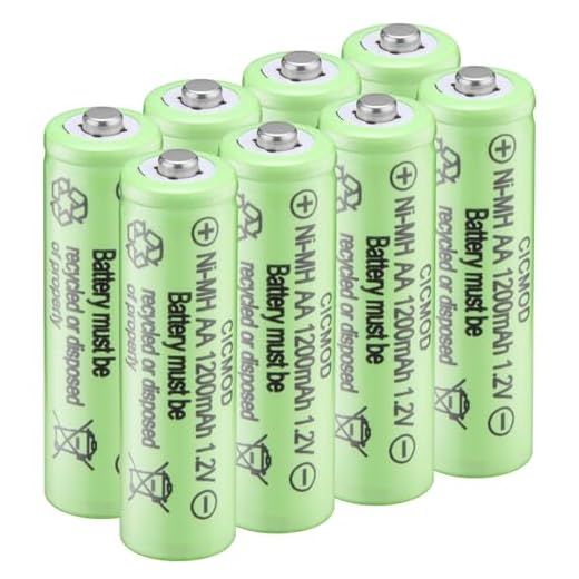 CICMOD Pilas AA Recargables, 8 Piezas 1.2V 1200mAh NiMH Batería Recargables para Equipos Domésticos Luces solares de jardín Exteriores