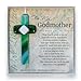 Grandparent Gifts For My Godmother Handmade Green Glass Cross Size: 4 inches