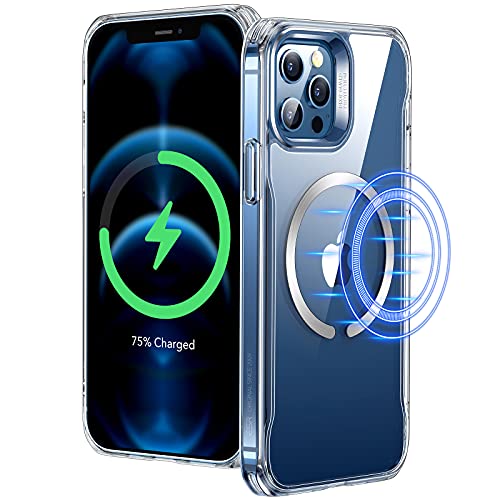ESR Funda para iPhone 12 Pro MAX, Magnética Carcasa Compatible con MagSafe, HD Claro Híbrido Case con HaloLock, Protección Reforzada contra Caídas, Respaldo Resistente a Arañazos,Transparente