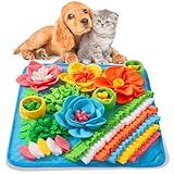 Oliumt Snuffle Mat for Dogs, Sniff Mat Slow Feeding Mat for Small Pets Cats, Rabbits - Help Stress Relief and Training - Stimulate Your Pet's Foraging Skills! (Blue)