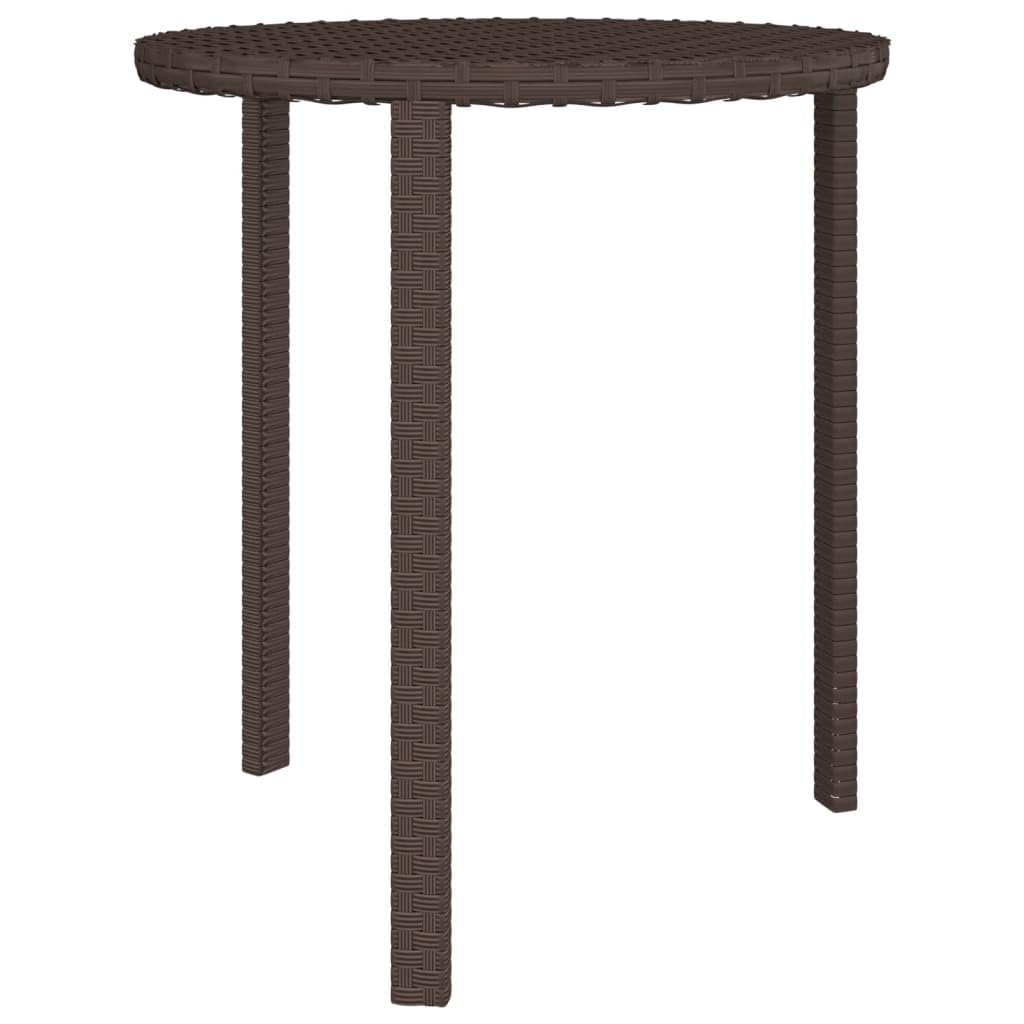 3 tavolini da giardino in polyrattan, resistenti alle intemperie, stabili, facili da pulire, per terrazze, balconi, giardini, verande, come ripiano per barbecue, picnic, feste