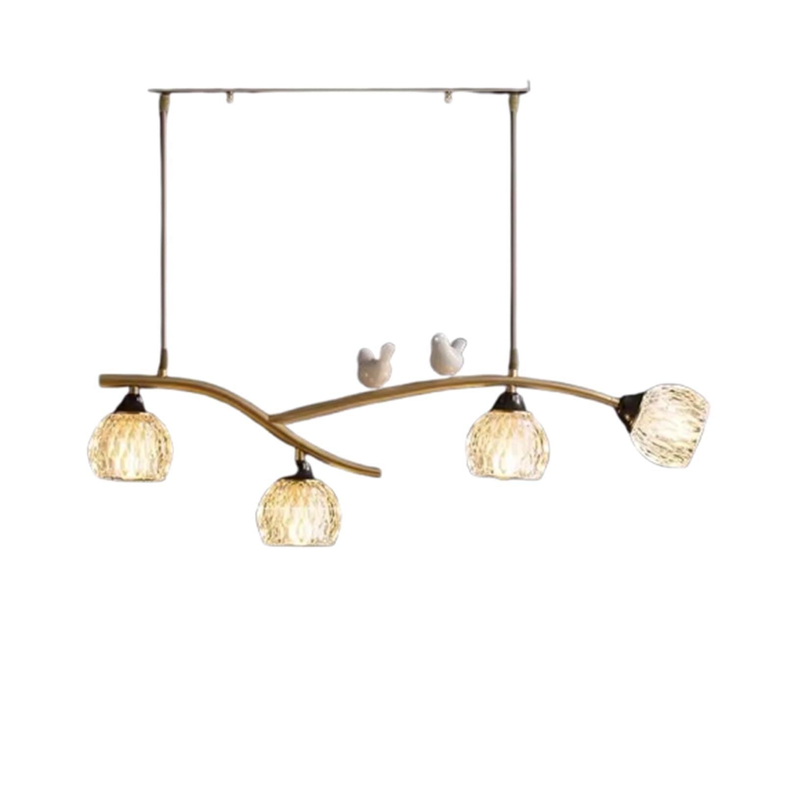 OLSKFUH Modern Nordic Luxury Style Led Chandelier For Living Room Bedroom Dining Room Kitchen Ceiling Lamp Copper Crystal Glass G9 Light,Chandelier Lamps,Neutral Light-4 Heads