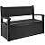 YITAHOME 70 Gallon Storage Bench Deck Box, Lockable Patio Bench, Waterproof Outdoor Pool Deck Storage for Patio Cushions, Garden Tools and Pool Supplies, Black