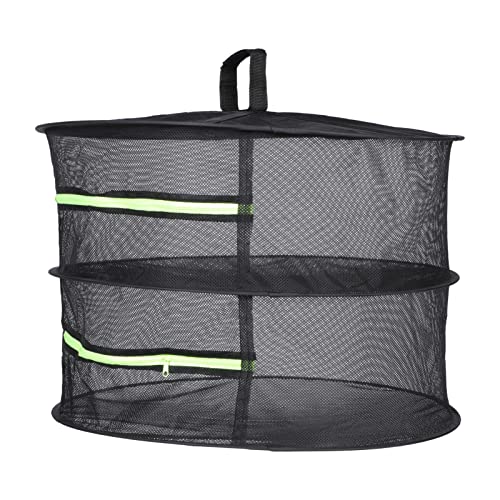 PRETYZOOM Cesta De Secado Tendedero De Malla Plana para Suéteres Verde Neto Plato Tendedero De Ropa Exterior Estante De Secado del Fregadero Puerta Estera Hundir Paraca Anillo De Acero Black