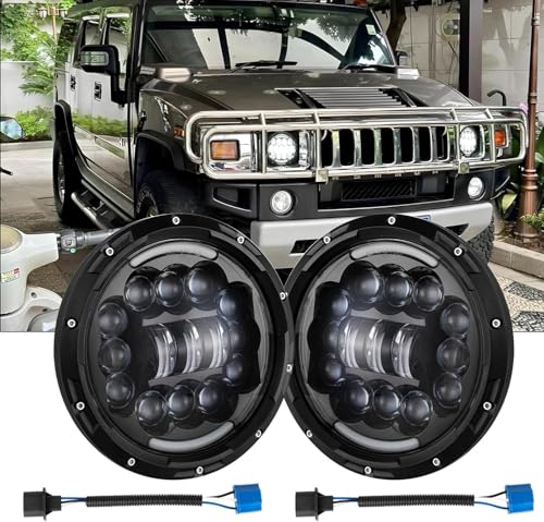 HMCYCI H6024 7-inch LED Headlights Compatible with 2006-2010 Hummer H2 H3 H3T