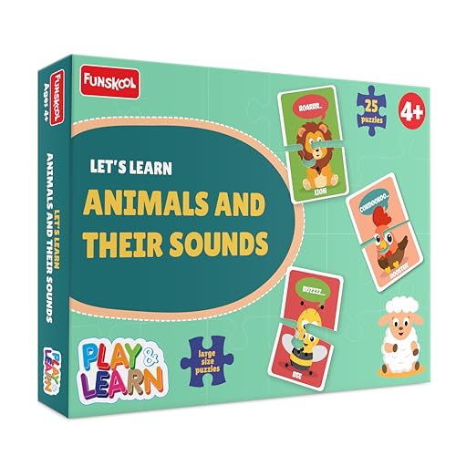 Funskool - Play & Learn Let S Learn Animals & Their Sounds,Educational,25X2Pieces,Puzzle,for 4 Year Old Kids and above,Toy (B0CPXZFSSN) Amazon Price History, Amazon Price Tracker