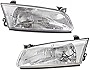 Evan-Fischer Headlight Set of 2 Compatible with 1997-1999 Toyota Camry Clear Lens Halogen With bulbs Driver and Passenger Side