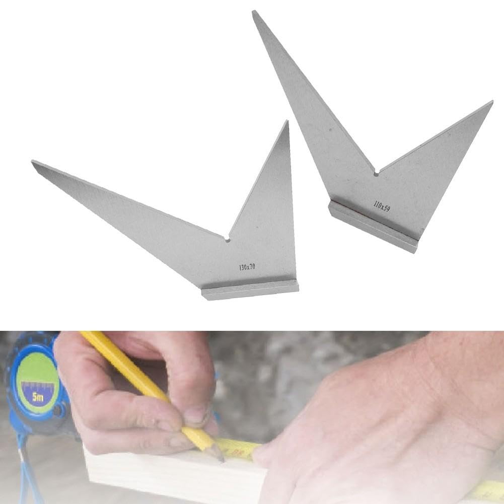 Righello Angolare Acciaio Carbonio Base Stabile(130X70MM)