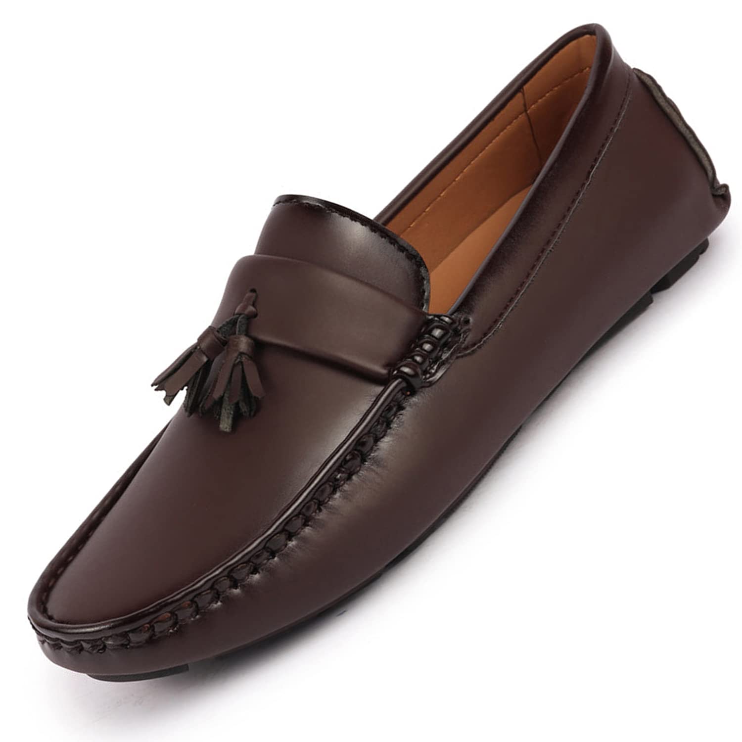 FAUSTOMen's Driving Outdoor Tassel Loafer and Moccasin Shoes