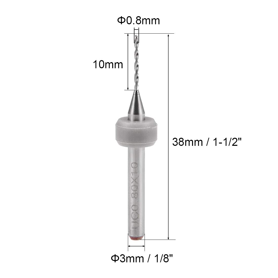 10 Hartmetall-Schaftfräser 0,6 Mm – 3,175 Mm Schaft, Für PCB, CNC, Metall, Kunststoff & Holz 3,175mm Schaft
