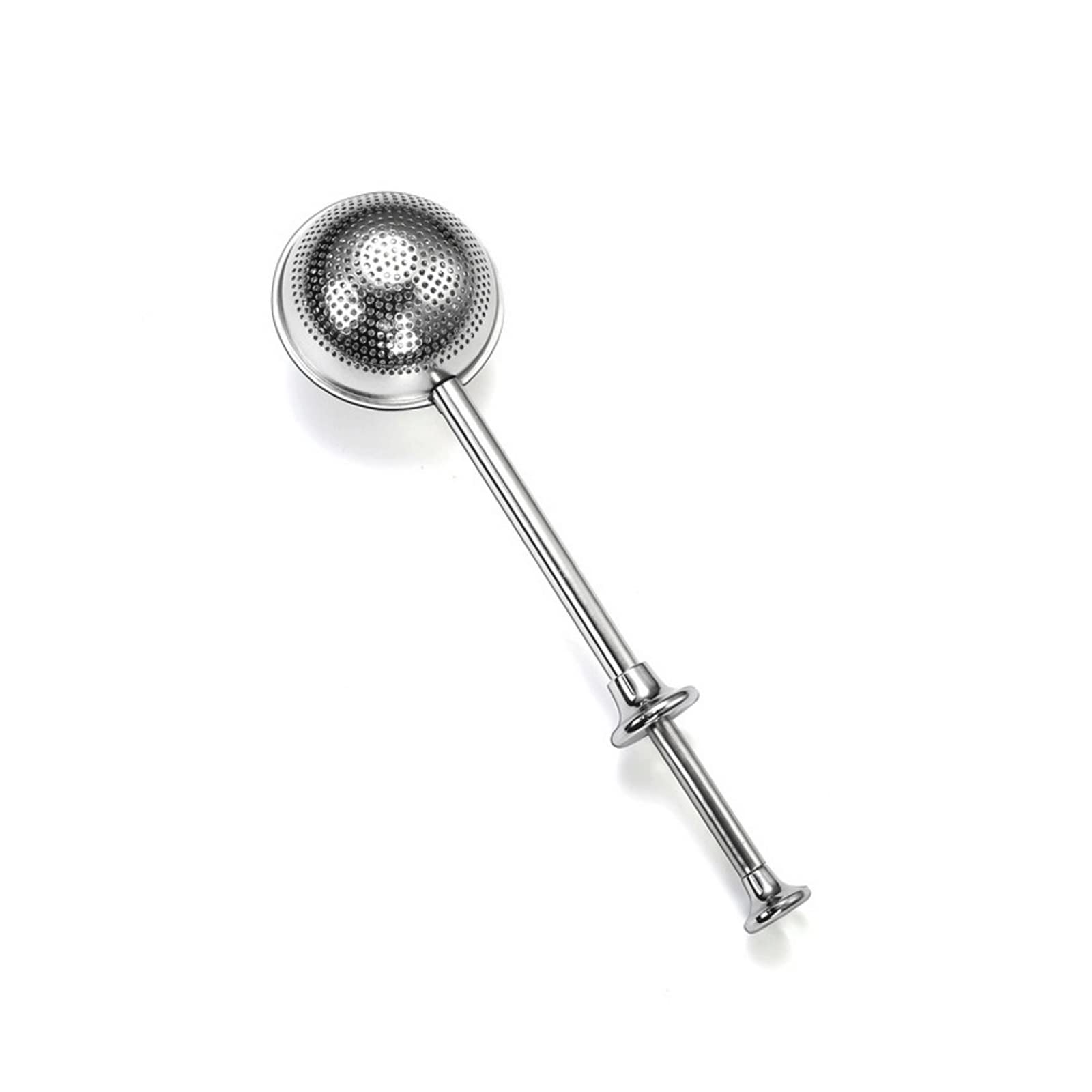 Colino da tè in acciaio inox, 1 pezzo, infusore per tè sfuso, con blocco cucchiaino, infusore a sfera, set da tè