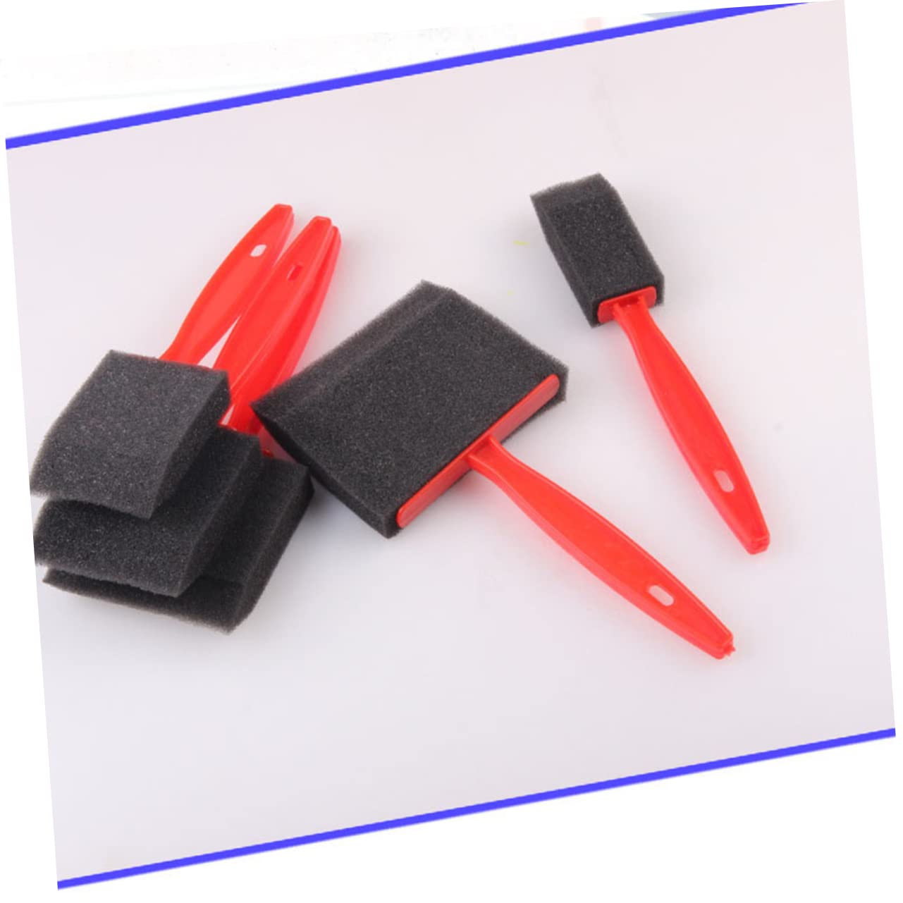 GLSTOY DIY Painting Tools 30pcs Sponge Painting Brushes Wooden Handle for Boys and Girls