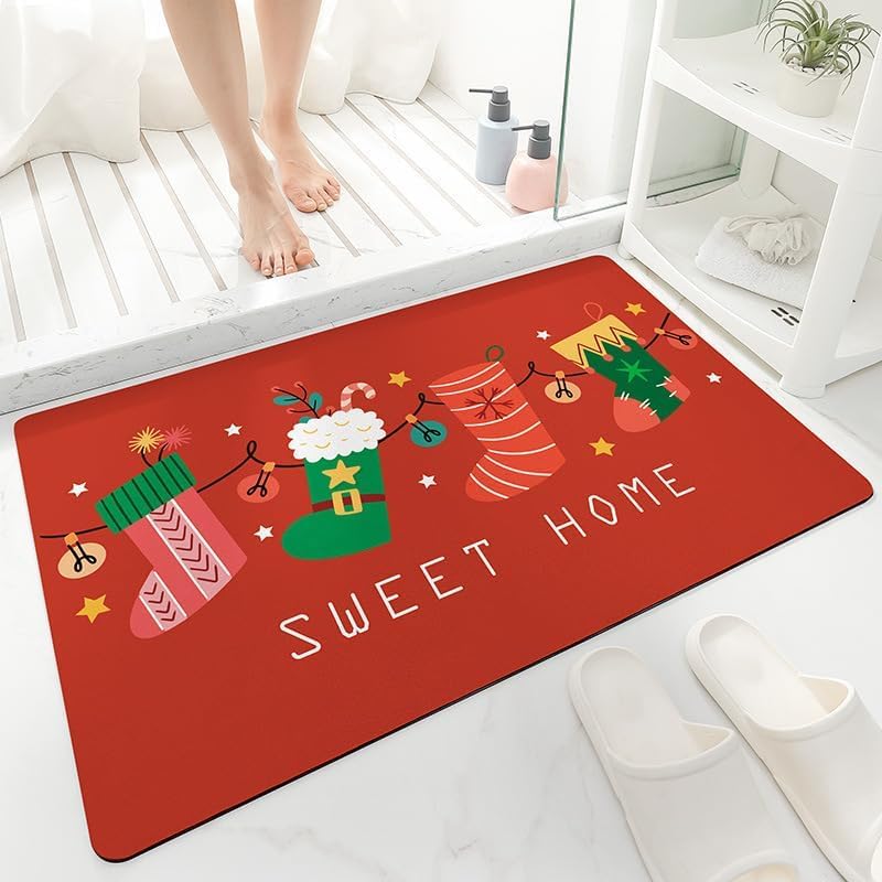 Tapis de bain en pierre naturelle diatomite 40x60cm haut de gamme anti-moule pour douche
