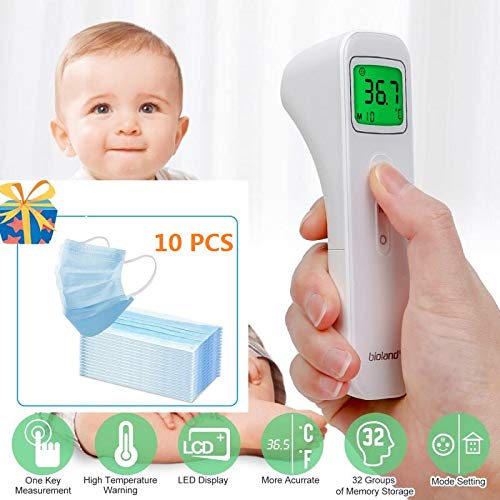 (UK Stock Expedited Delivery) Non-Contact Infrared Thermometer, Digital Forehead Thermometer Instant Reading with Fever Alarm for Baby Adults