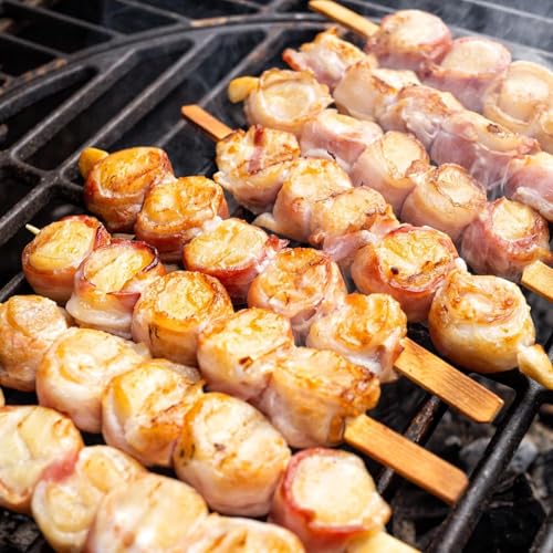 100 Stück Bambusspieße 15cm, Spieße Fingerfood, Biologisch Abbaubare Naturholzspieße, Holzspieße für Fingerfood Snacks Cocktail Burger Obst Schaschlik Party