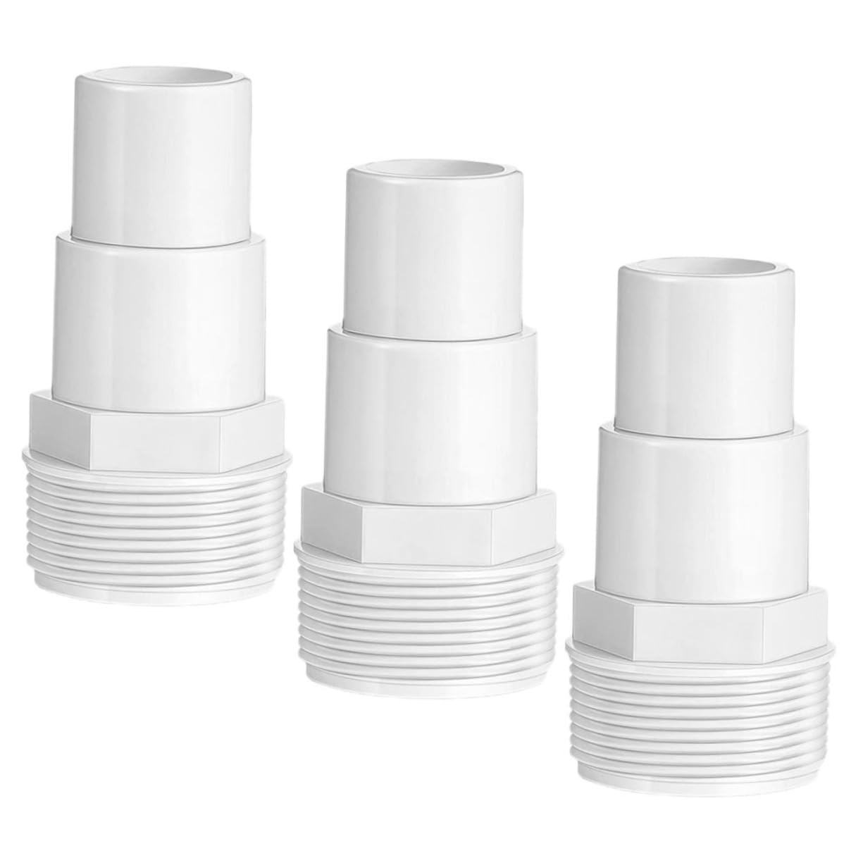 HANABASS 15pièces Adaptateur De Pompe De Piscine Plastique Connecteur Étanche pour Tuyau De Filtration De Compatible avec Systèmes De Piscine Standard