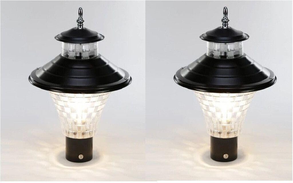 Areezo Waterproof Outdoor Gate Light for Pillars & Boundary Walls – Elegant LED Holder Lamp for Garden, Balcony & Entrance (Bulbnot Incl.)(Pack of 1) 1