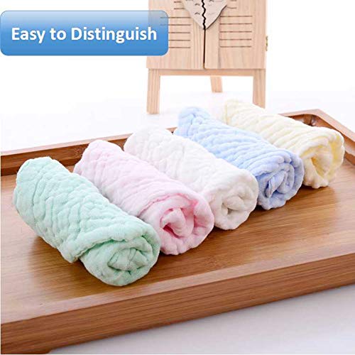 Muslin Baby Washcloths, Organic Muslin Cotton Face Towels, Natural Cotton Wipes For Newborn Sensitive Skin, Soft Bath Washcloths For Boys Or Girls, 10 Pack, Christmas Gift #TOP6
