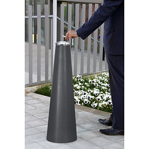 Cenicero para Exterior y jardín Color Gris Oscuro Modelo Cono, cenicero de pie para Exterior, jardín, cenicero de pie