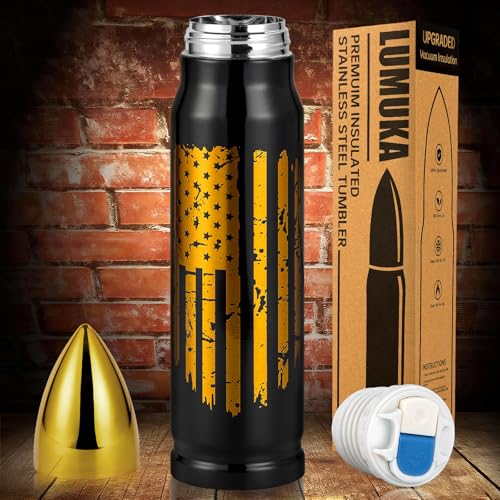 Lumuka Mens Stocking Stuffers Gifts for Men Dad Him Christmas, 17oz American Flag Tumbler, Gift for...
