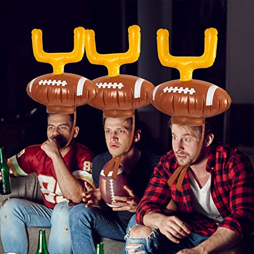 Civaner 2 Set Inflatable Post Ring Toss Football Goal Post Game Include 2 Pieces Hat 6 Pieces Toss Ring for Ball Party(Football) by Civaner - Image 4