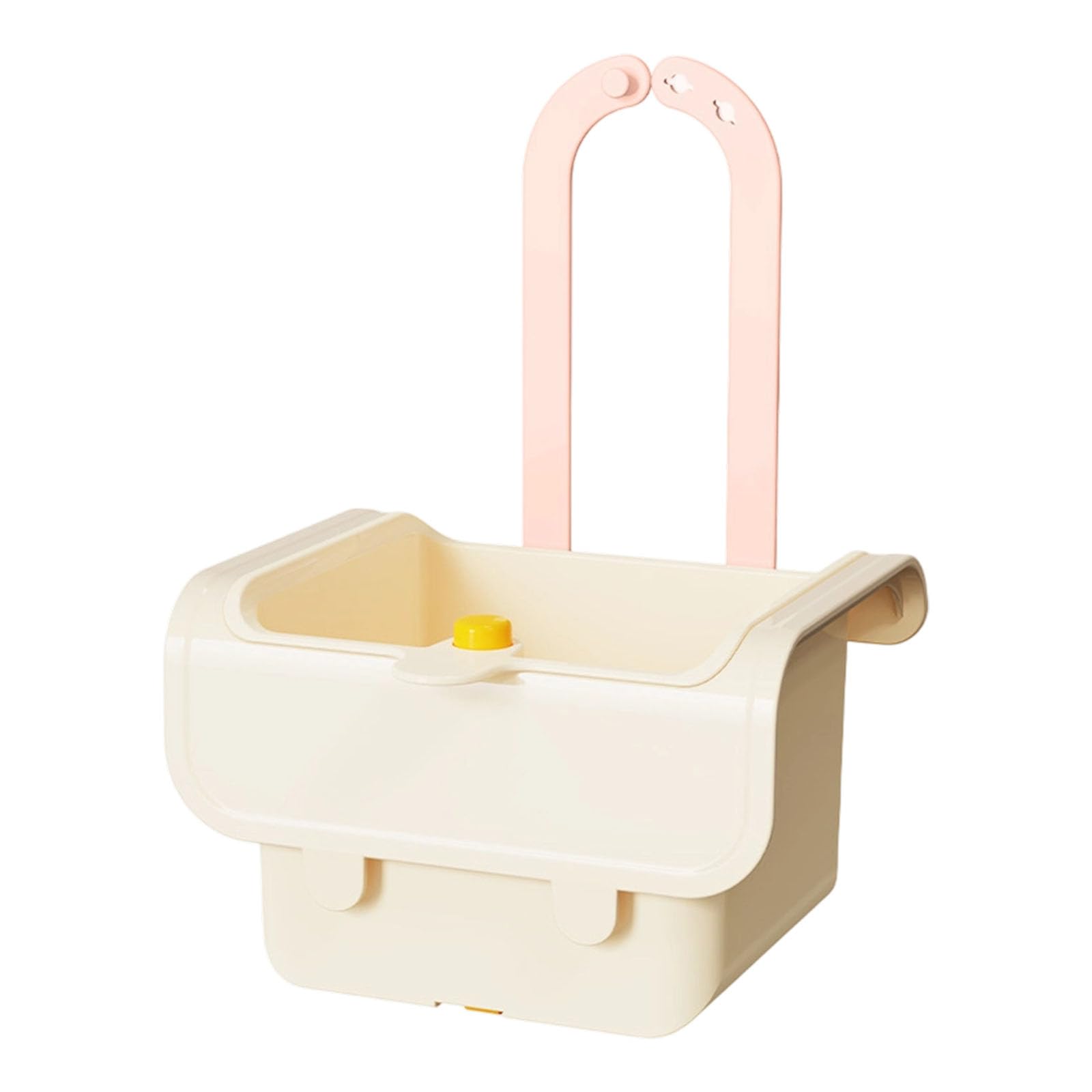 Woedpez Compact Faucet-Mounted Drain Basket with Touch Release Auto Dump for Dorms & Tiny Kitchens Food Release Compact Basket Disposal Spaces Dump Strainer