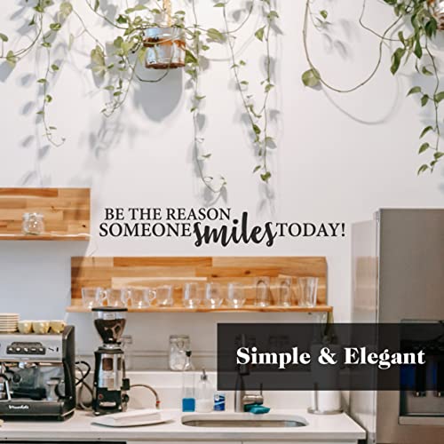 My Vinyl Story - Be The Reason Someone Smiles Today - Large Inspirational Wall Decal Motivational Wall Art Quote Positive Home Office School Classroom Decor Vinyl Decoration Encouragement 36X5 Inches #TOP3