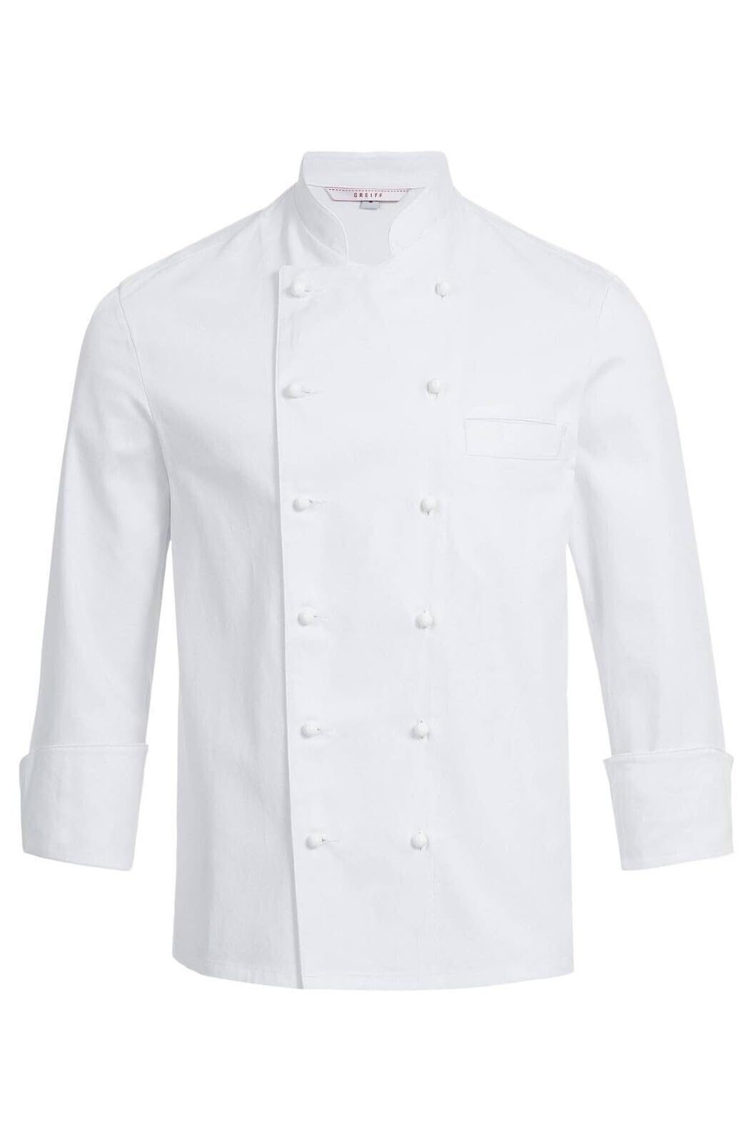 GREIFF Gastro Moda Cuisine Basic 5566 - Chaqueta de cocinero para hombre, corte regular, color negro, Blanco, XL