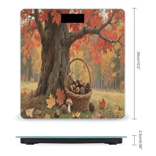 Báscula de baño digital con pantalla LCD y vidrio templado miniatura 2