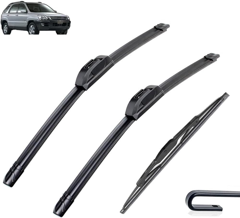 MadongJ Windshield Windscreen Wiper Blades for KIA Sportage JE KM 2005-2010, Replacement Blades All-Weather Performance Streak-Free Windshield Wipers