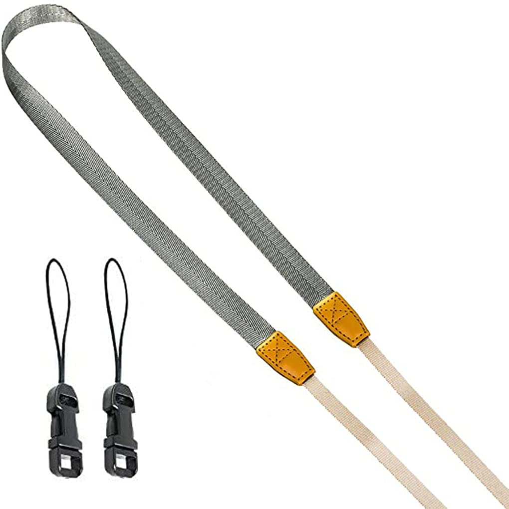 Camera Strap Camera Neck Strap with Quick-release Buckles for Mirrorless Camera.(Light Gray)