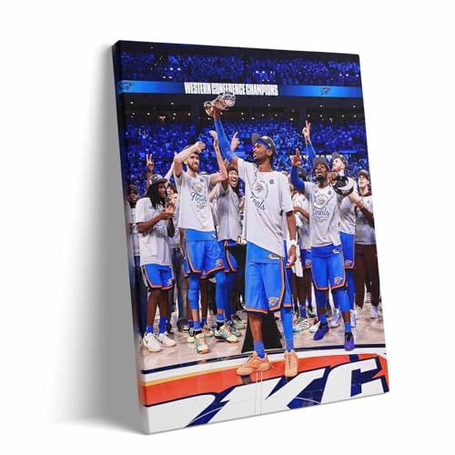 Thunder OKC NBA Finals Champions Canvas Wall Art 8x10