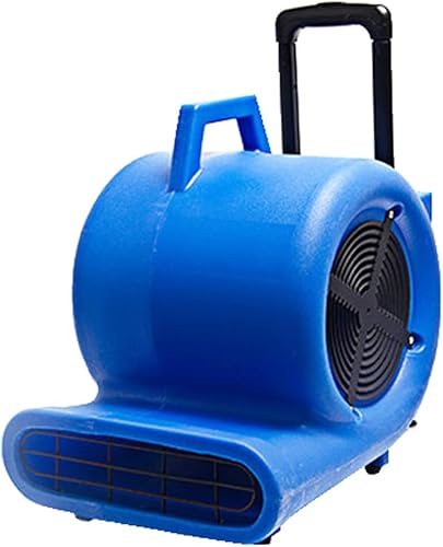 INTBUYING 3-Speed Air Mover Blower Fan Carpet Dryer 1.2HP Heavy Duty Powerful Max Flow 5700 CFM Air Mover Blower Floor Fan Blue 220V