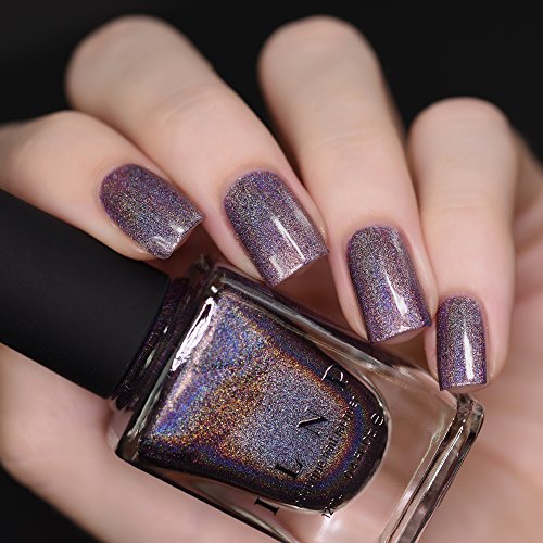 Image of ILNP Charmed - Royal Plum Ultra Holographic Nail Polish, Chip Resistant Manicure, Non-Toxic, Vegan, Cruelty Free, 12ml