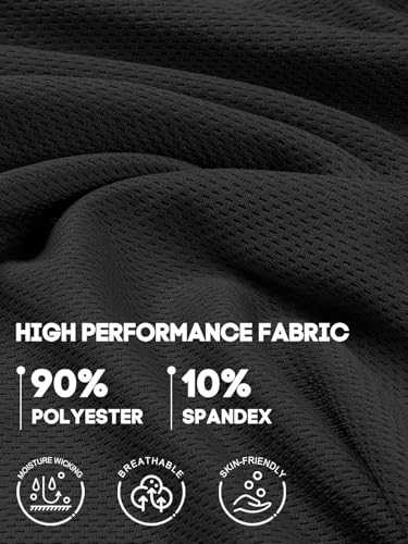 Aolesy Mens Workout Shorts 5 Inch Linerless Gym Athletic Shorts Quick Dry Lightweight Running Shorts for Men with Zipper Pockets Black