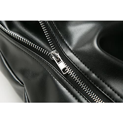 Mannelijke lederen broek mannelijke slanke lederen broek herenkleding Pu Broek geschikt for feesten en feestdagen (Color : Black, Size : 28) - Afbeelding 5