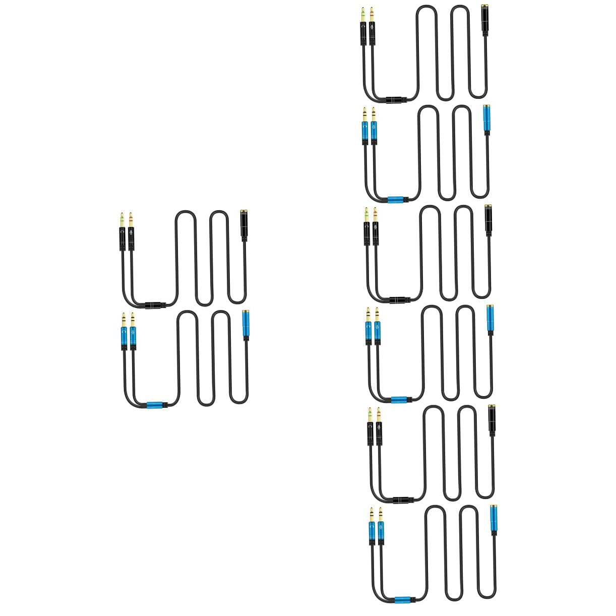 Hemobllo 4sets 3 5mm Splitter Mic Kabel Kopfhörer Port Kabel Für Kopfhörer Ports Audio Zubehör Für Computer 2 Stücke * 4