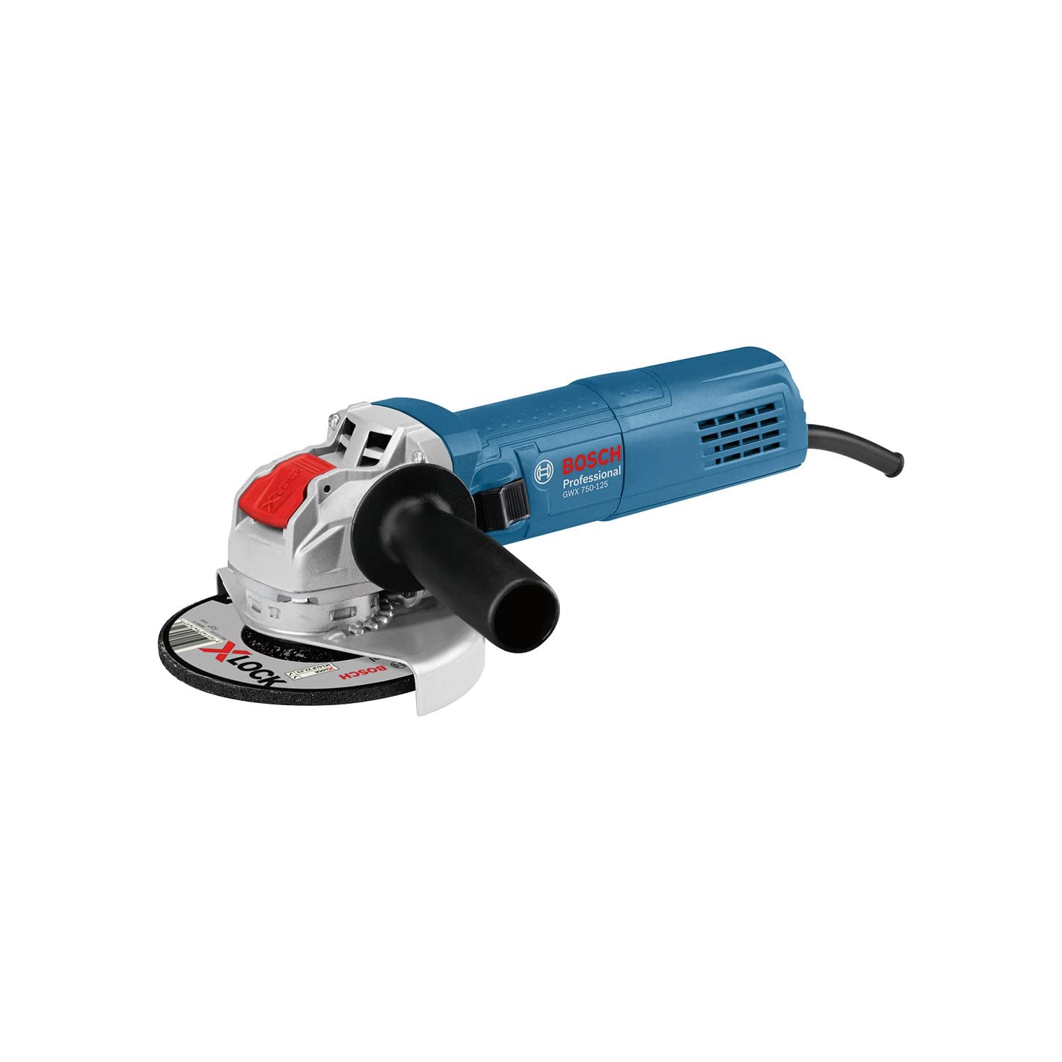 Bosch Professional 06017C9100 - Smerigliatrice Angolare Gwx 750-125, 750 W, per Accessori X-Lock, Diametro Disco: 125 mm, in Cartone, Blu