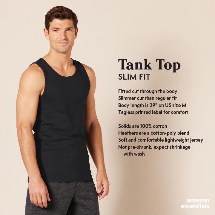 amazon essentials slim-fit men39s tank - casual wear