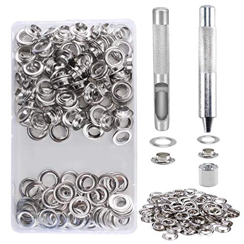 Ojetes Metalicos Pulluo 120 Sets 8mm Kit de Herramienta de Ojetes Herramienta...