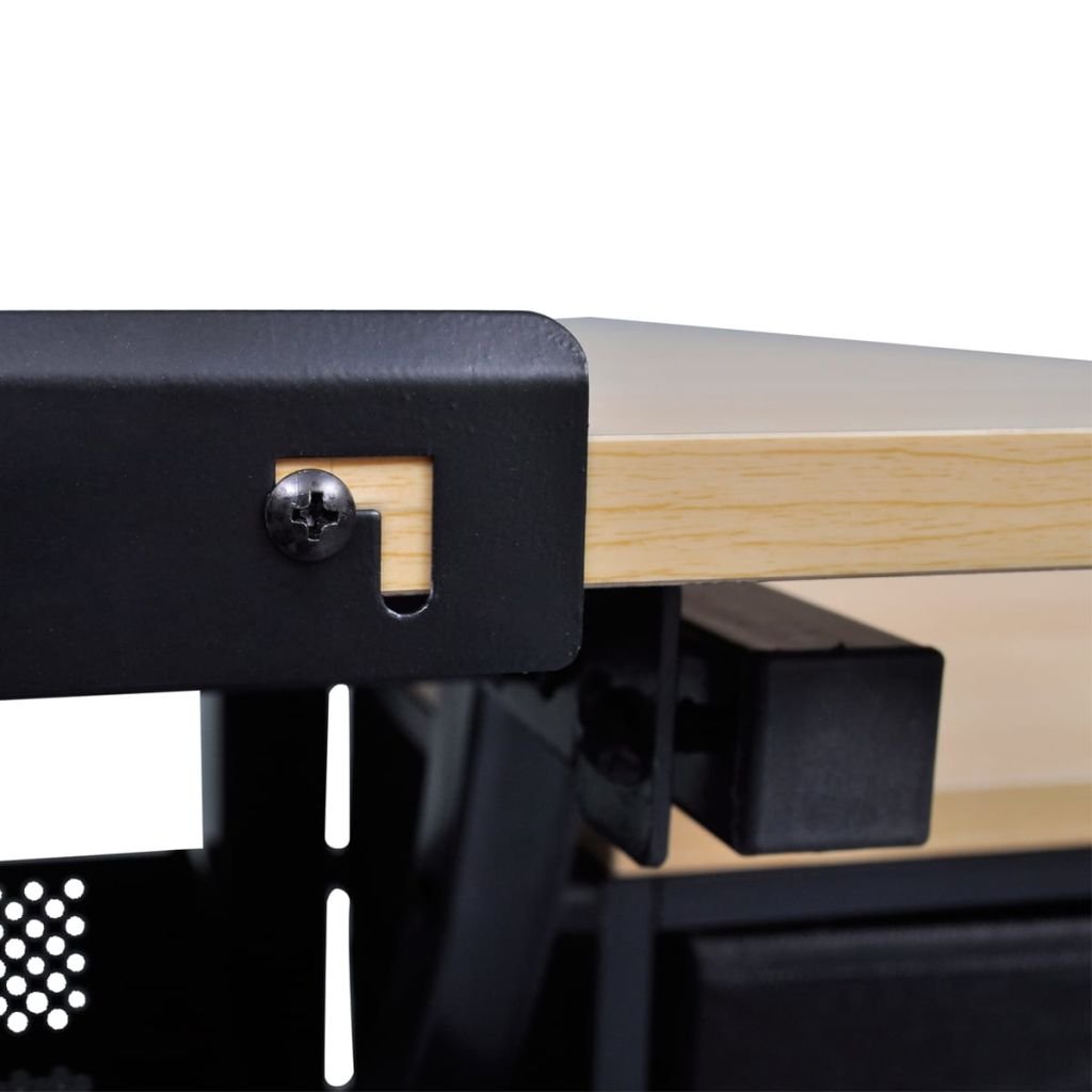 mewmewcat Table à Dessin, Tableau Inclinable avec 3 Tiroirs et Tabouret pour Dessiner MDF 119,5 x 60 x 106 (L x P x H)