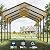 HOMSHADE 12x20FT Metal Carport with Removable Sidewalls & Windows, Heavy-Duty Enclosed Car Port Canopy with Galvanized Frame and Roof, Outdoor Garage Shelter for Pickup, Truck, Boat, Tractor, Tools