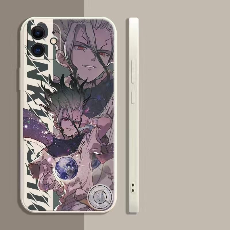 Amazon.co.jp: ドクターストーン スマホケース 石神千空 コハク クロム