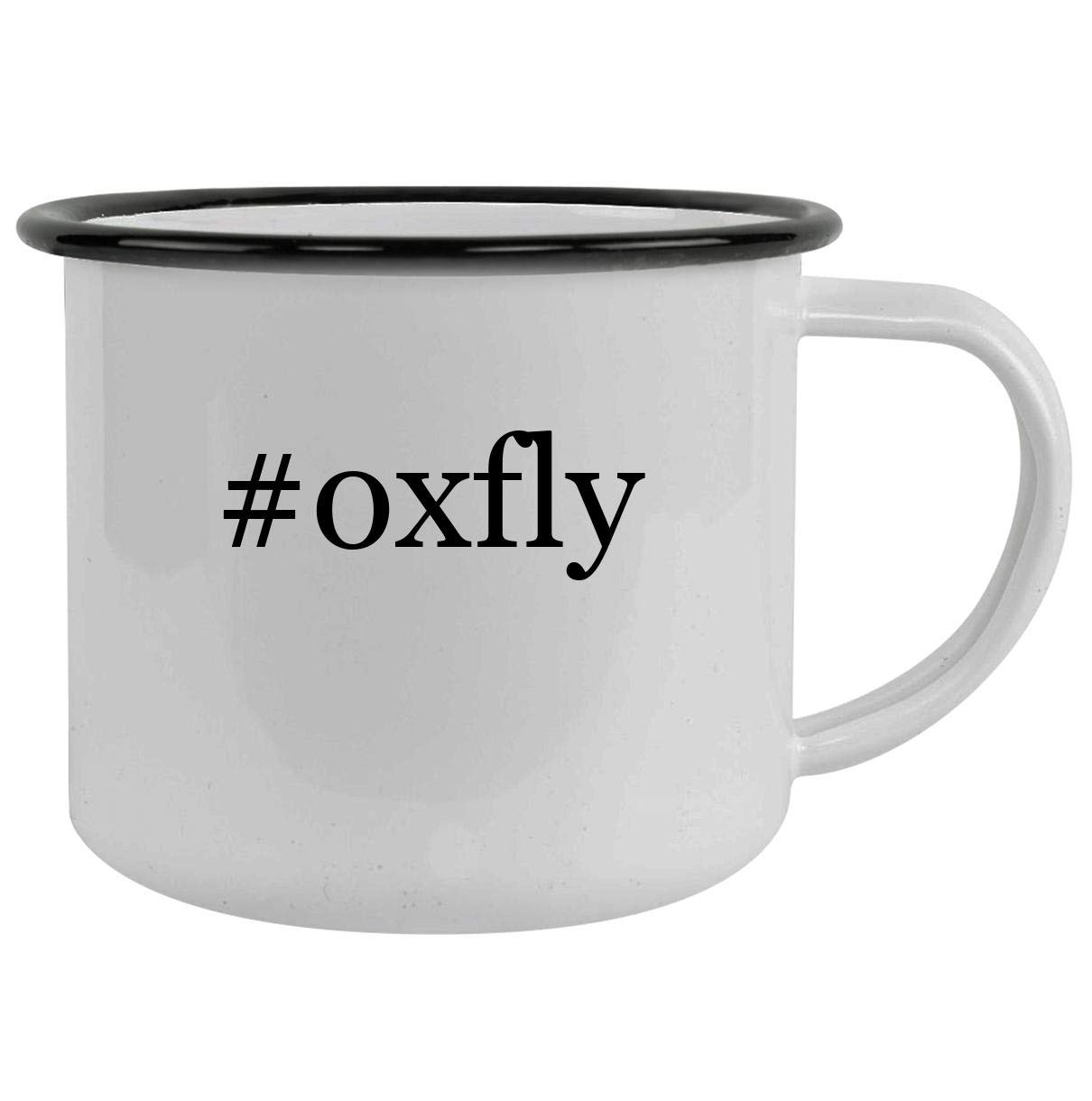 #oxfly - 12oz Hashtag Camping Mug Stainless Steel, Black