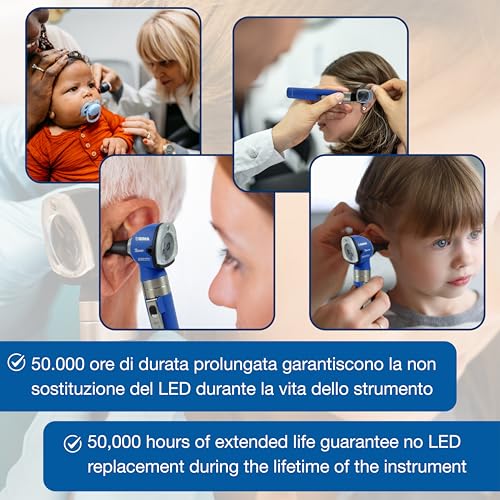 Sigma 31523 F.O. Otoskop, 2,5 V, Aktentasche, Blau